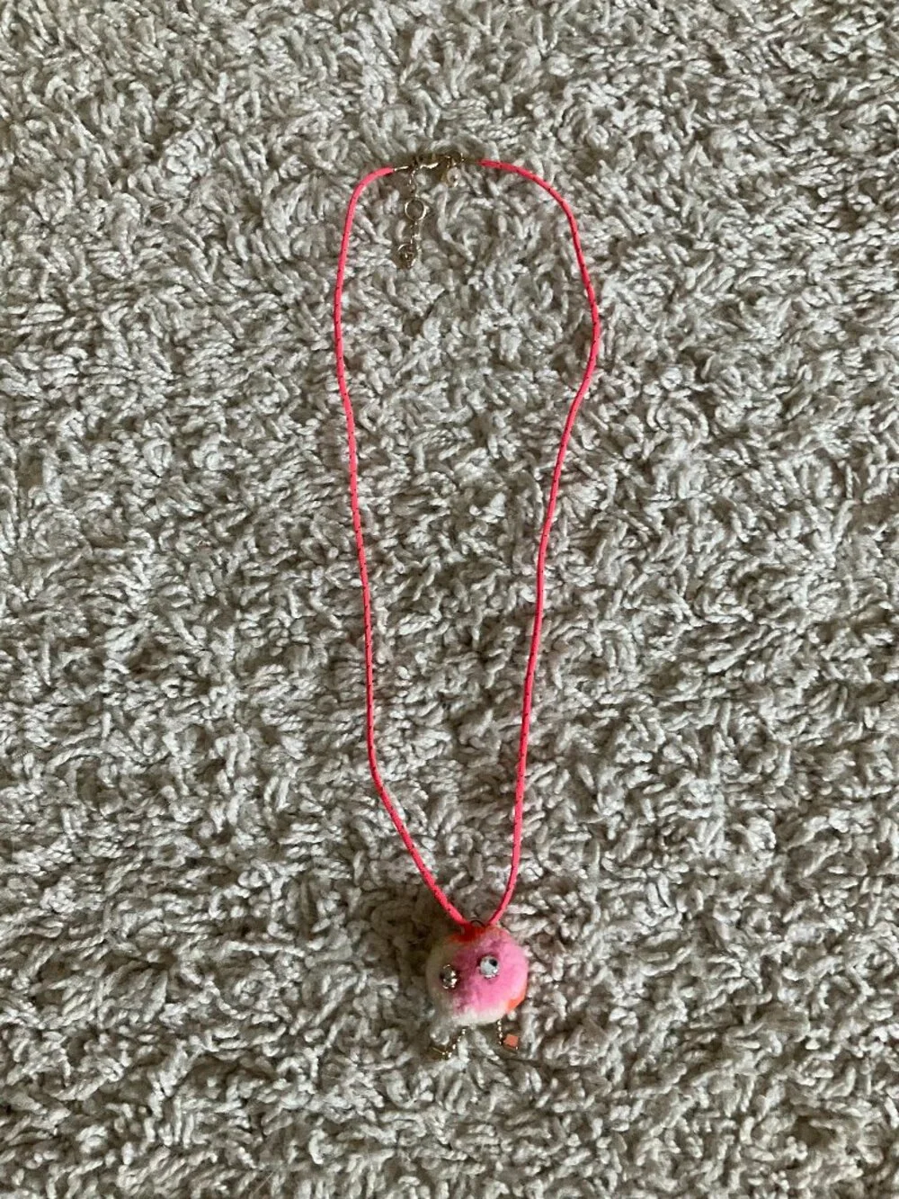 J.CREW CREWCUTS FUZZY MONSTER PENDANT NECKLACE. Multicolor.